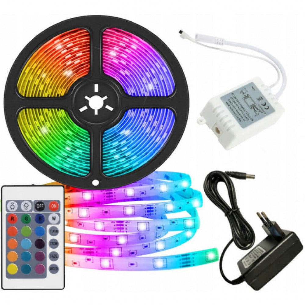 Banda LED RGB Waterproof, 5 Metri, 300 de LED-uri