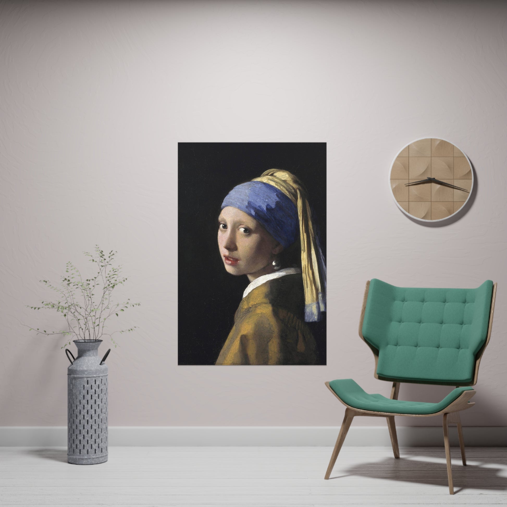 Poster Vertical din hârtie mată - Fata cu turban de Vermeer - Pictura Celebră