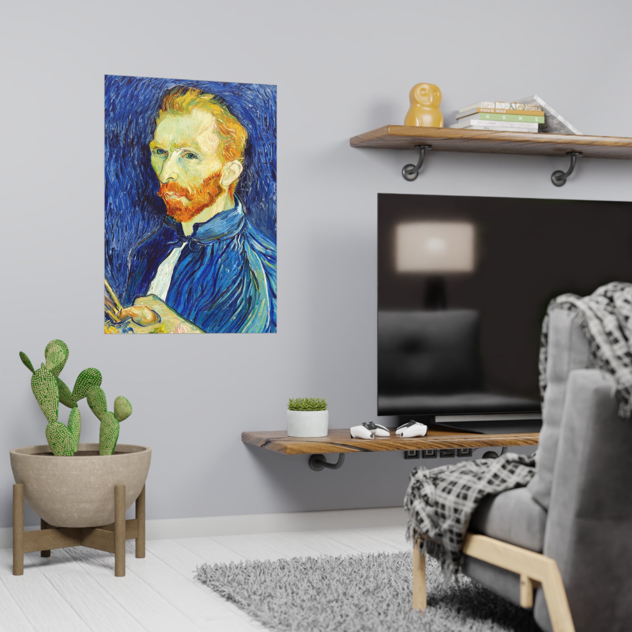 Poster Vertical din hârtie mată - Van Gogh Portret - Autoportret -  de Vincent Van Gogh - Pictura Celebră