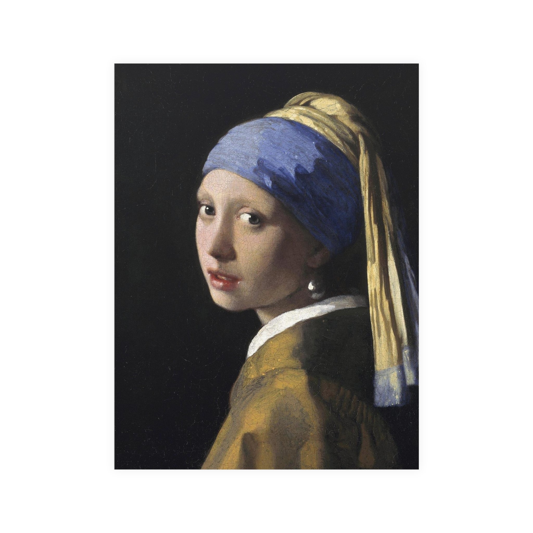 Poster Vertical din hârtie mată - Fata cu turban de Vermeer - Pictura Celebră