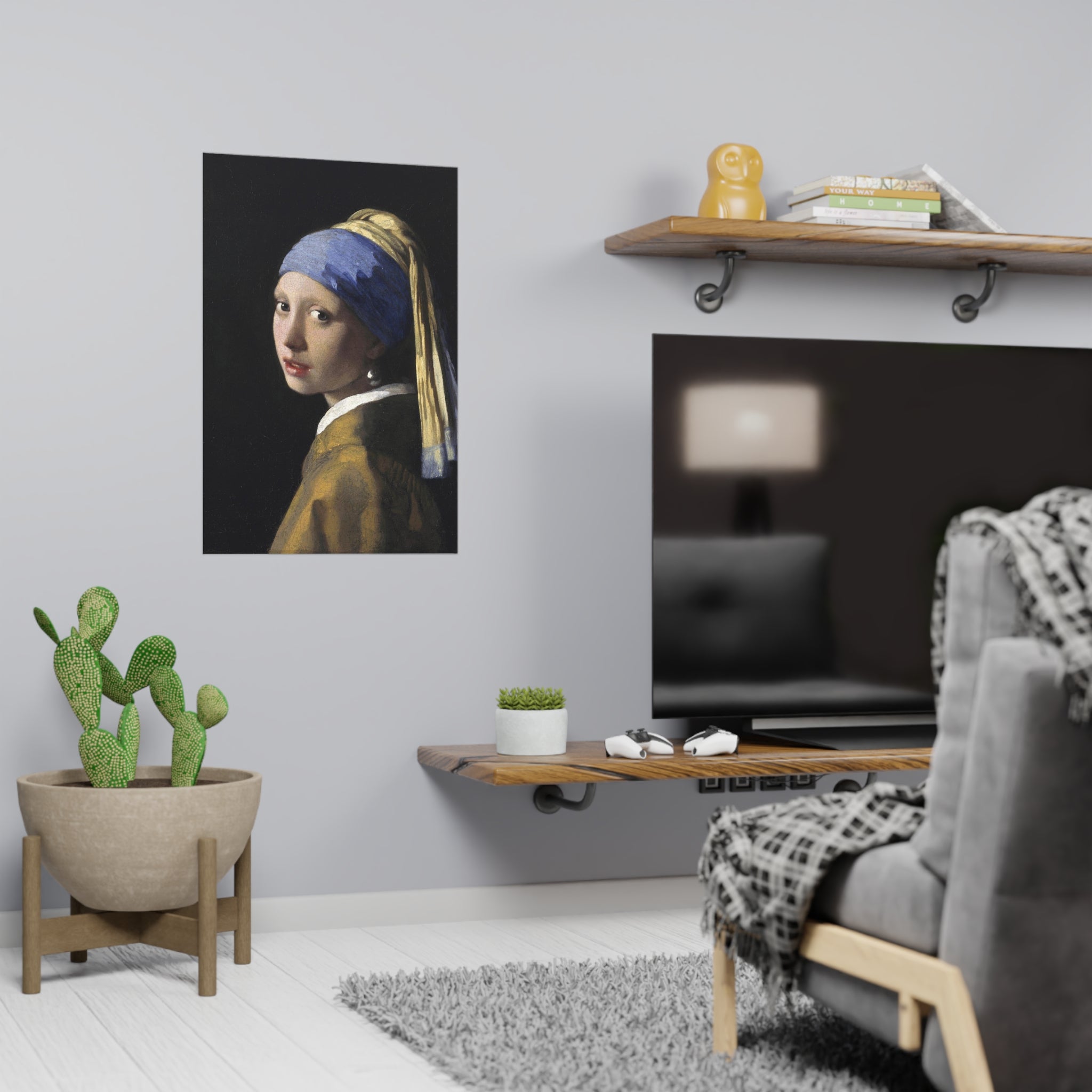 Poster Vertical din hârtie mată - Fata cu turban de Vermeer - Pictura Celebră