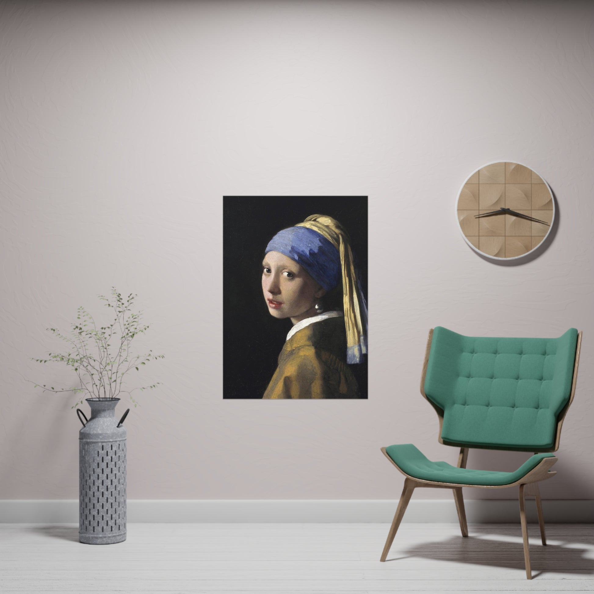 Poster Vertical din hârtie mată - Fata cu turban de Vermeer - Pictura Celebră