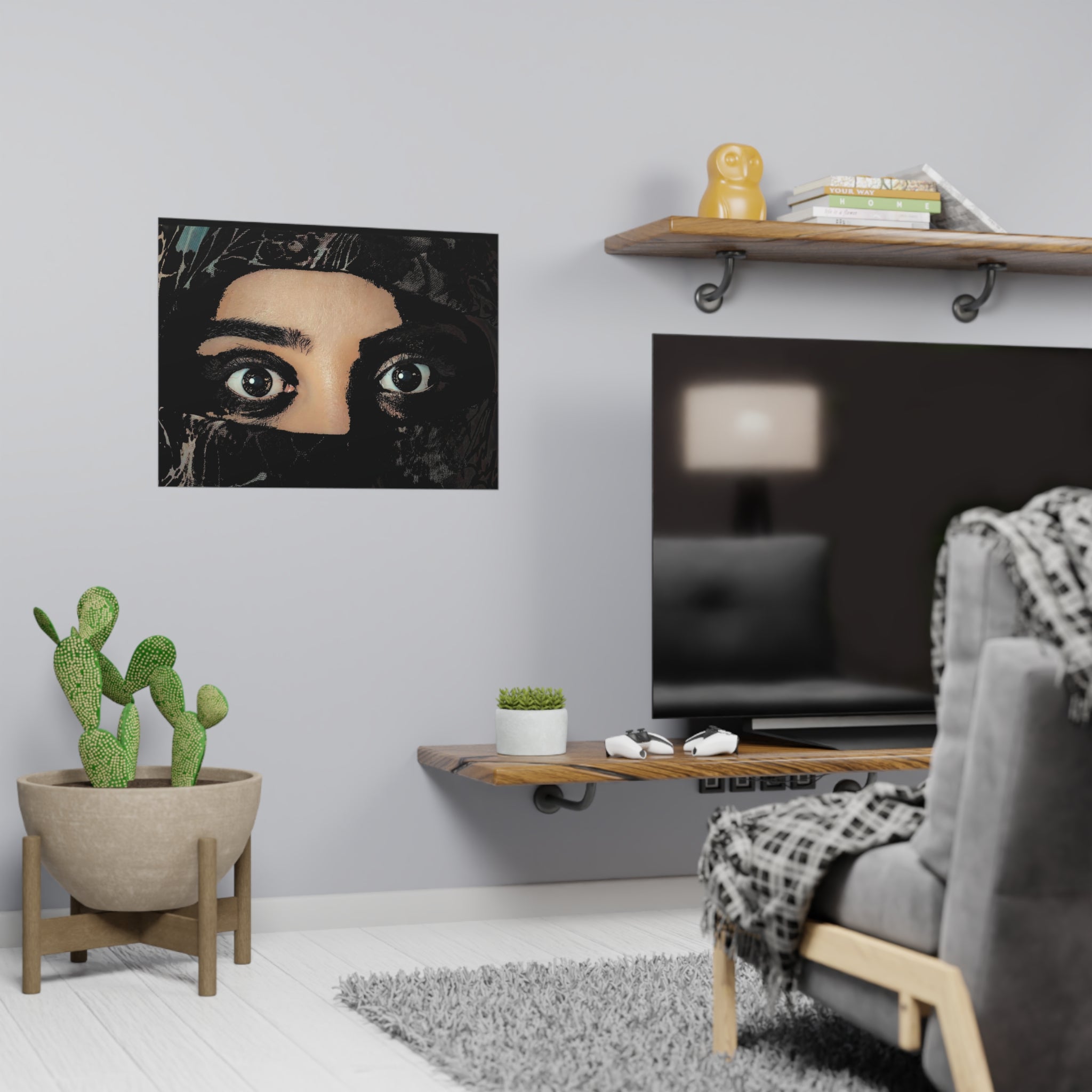 Poster Orizontal din hârtie mată - Eyes Never Lie - Design Interior - Print