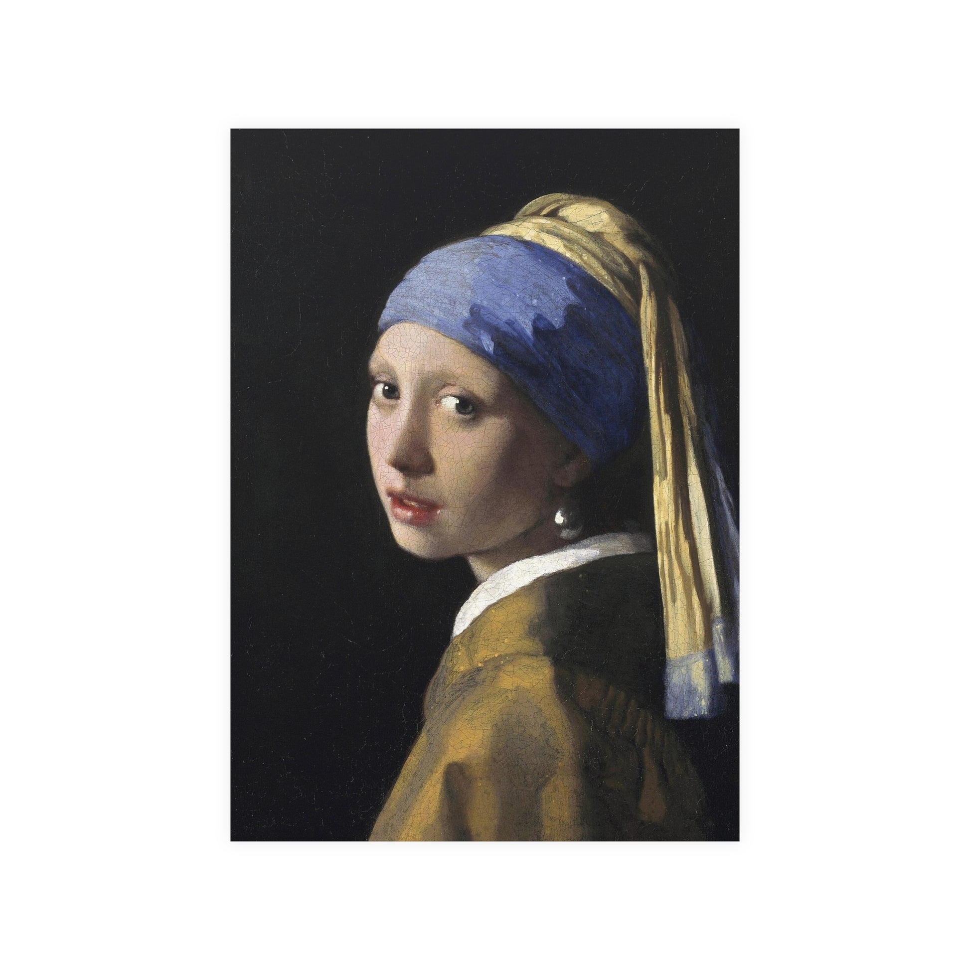 Poster Vertical din hârtie mată - Fata cu turban de Vermeer - Pictura Celebră