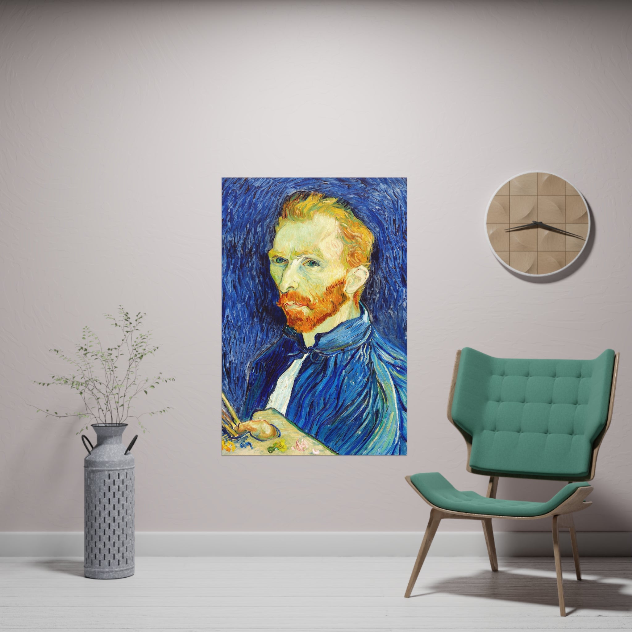 Poster Vertical din hârtie mată - Van Gogh Portret - Autoportret -  de Vincent Van Gogh - Pictura Celebră