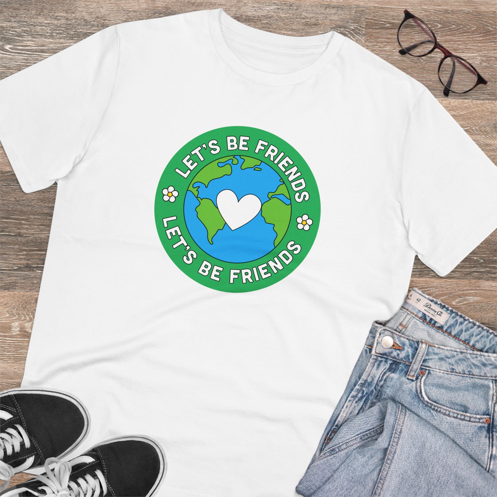 Tricou Organic Eco-Friendly Unisex - Let's Be Friends