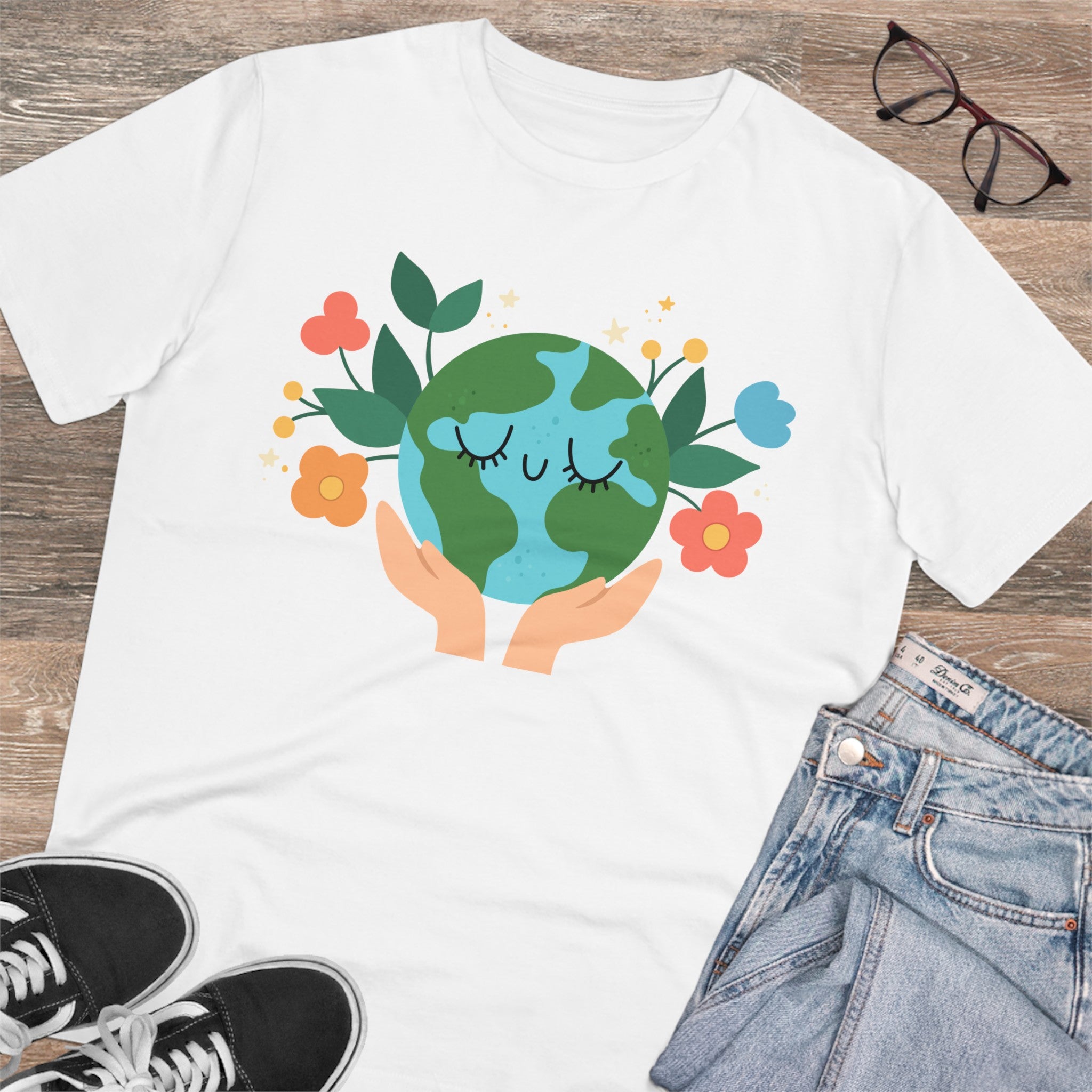 Tricou Organic Eco-Friendly Unisex - Happy Earth Hug