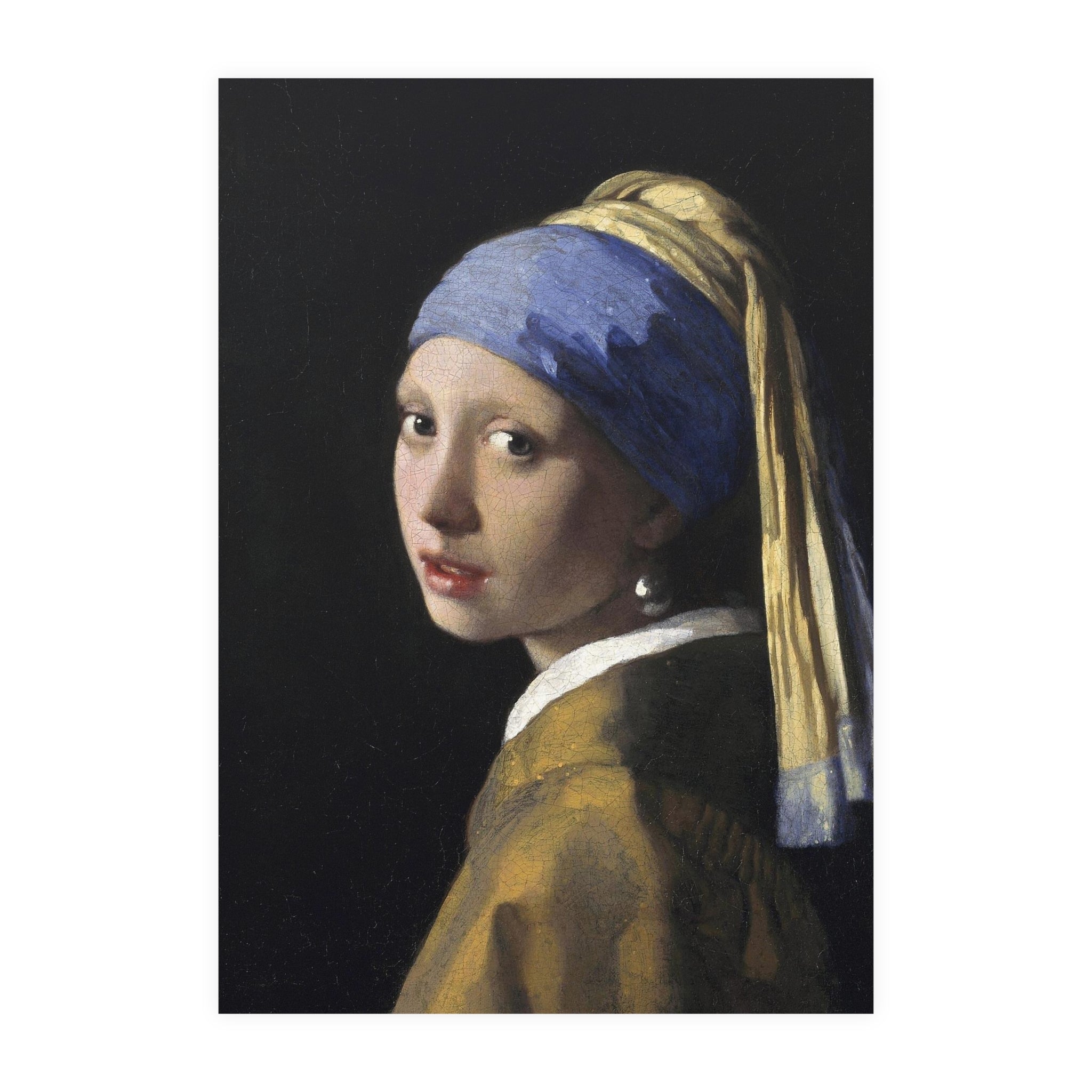 Poster Vertical din hârtie mată - Fata cu turban de Vermeer - Pictura Celebră