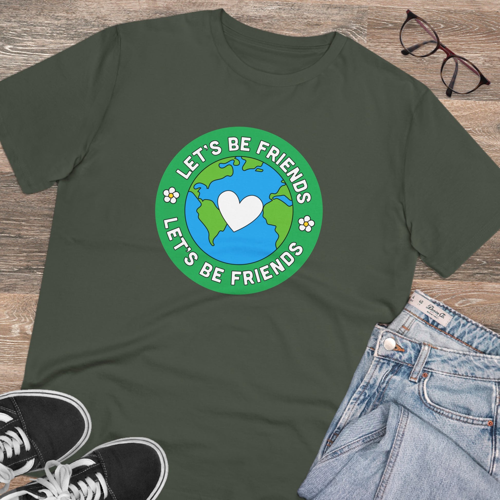 Tricou Organic Eco-Friendly Unisex - Let's Be Friends