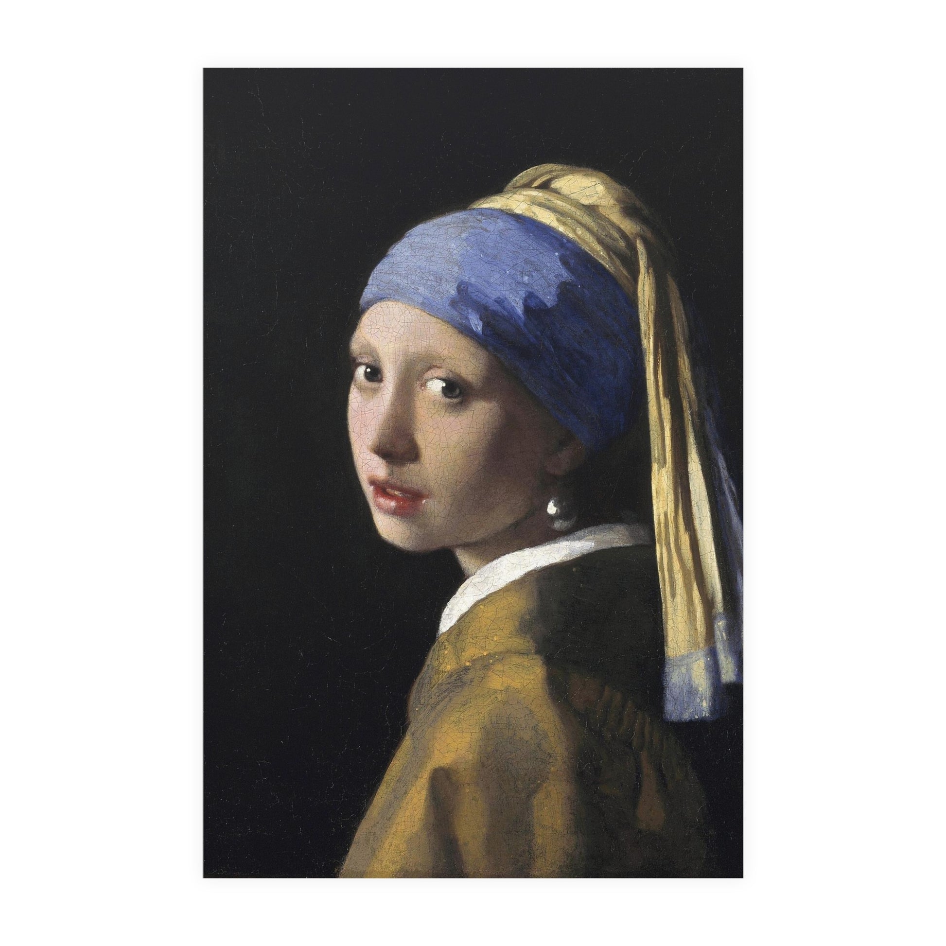 Poster Vertical din hârtie mată - Fata cu turban de Vermeer - Pictura Celebră