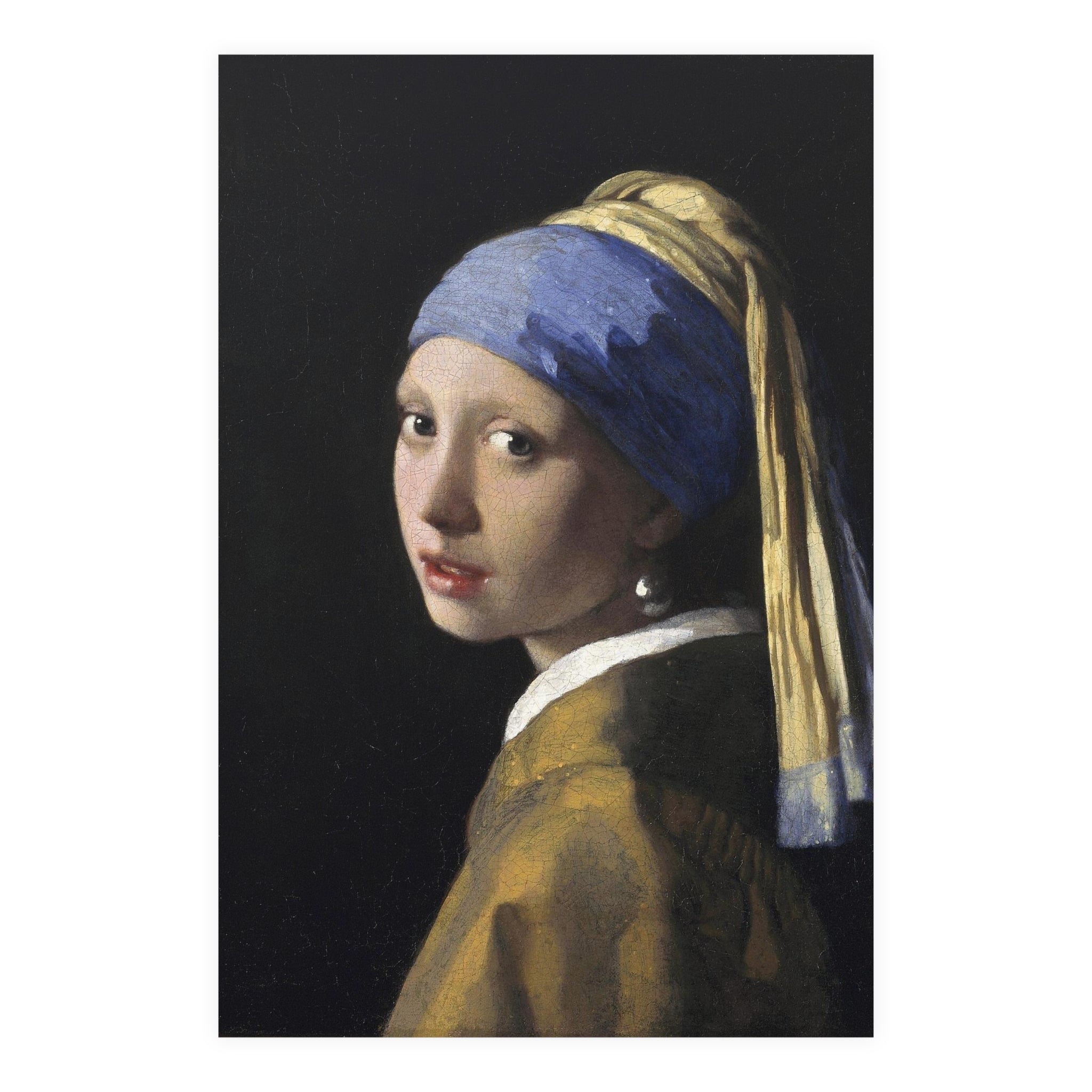 Poster Vertical din hârtie mată - Fata cu turban de Vermeer - Pictura Celebră