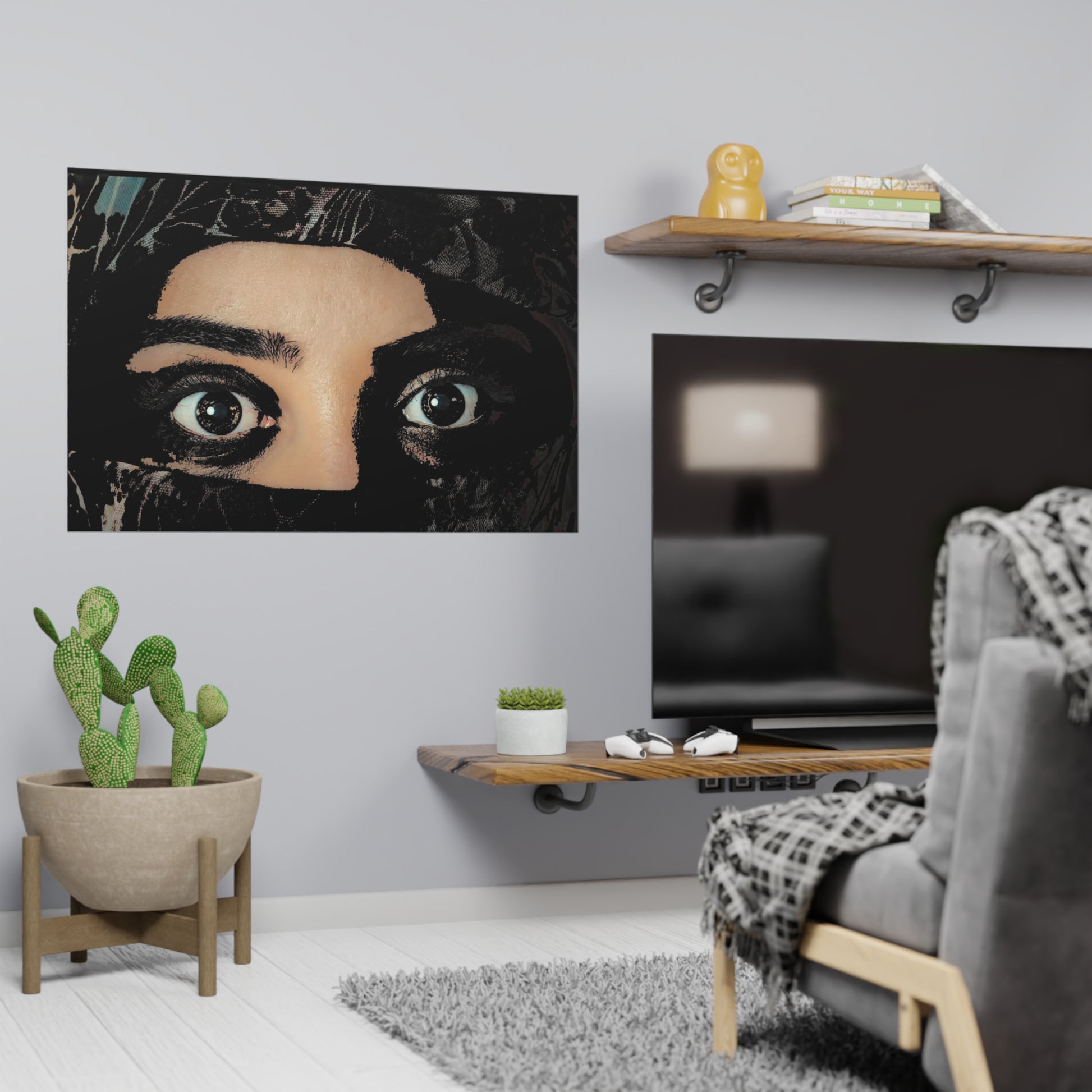 Poster Orizontal din hârtie mată - Eyes Never Lie - Design Interior - Print