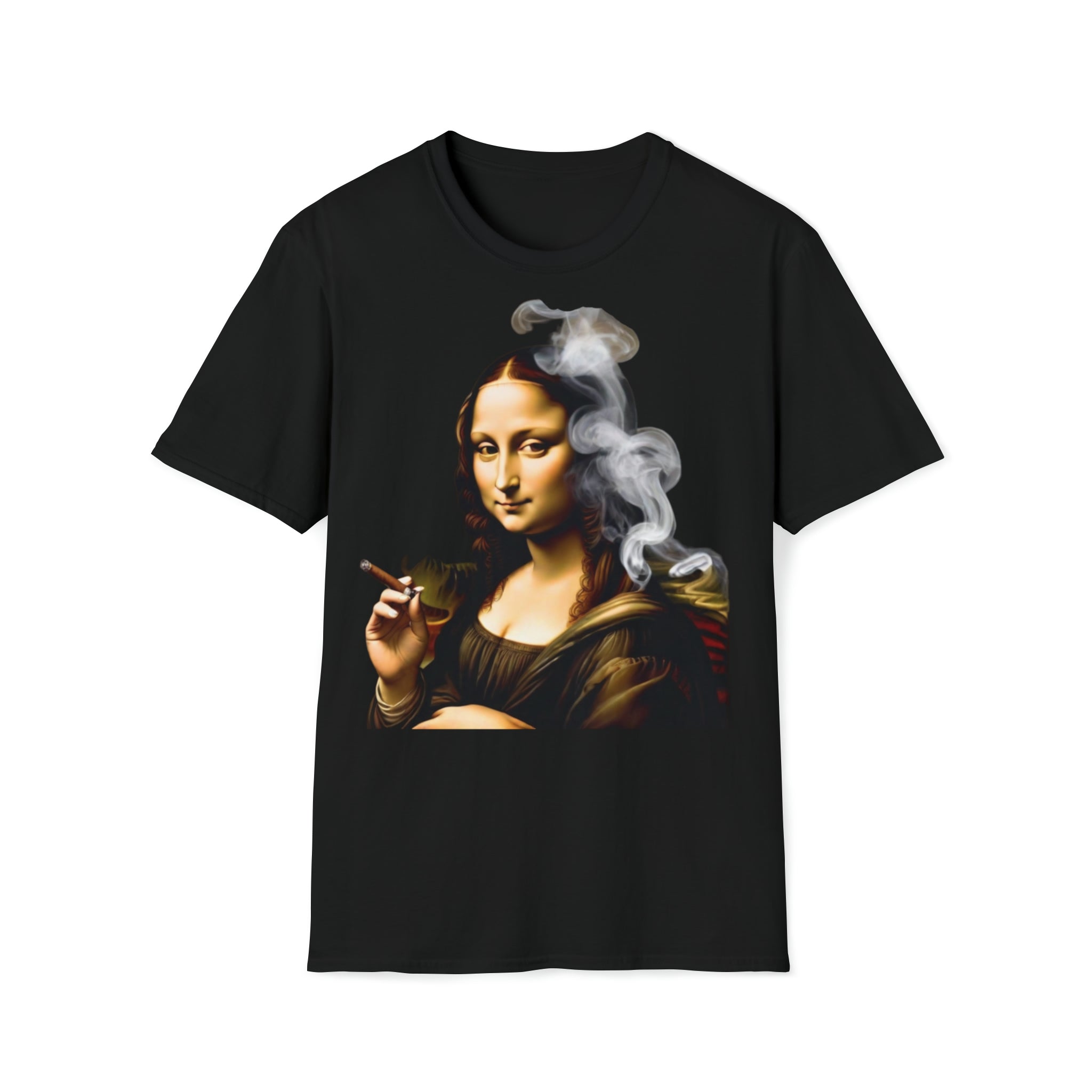 Tricou Unisex - Print - Mona Lisa Smoking - Trabuc