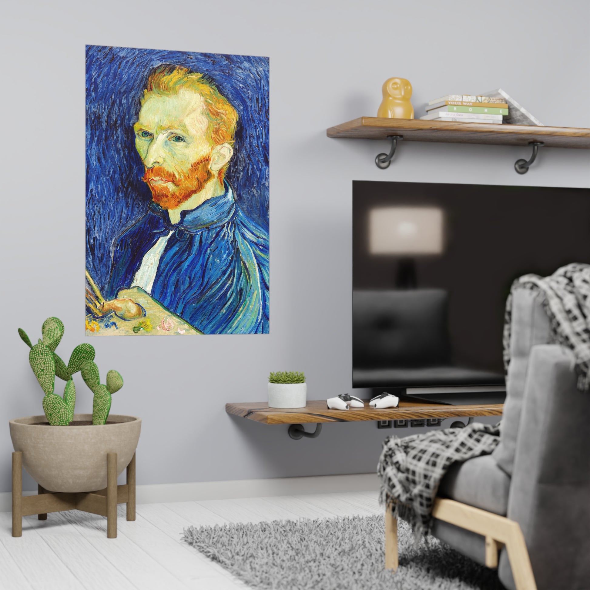 Poster Vertical din hârtie mată - Van Gogh Portret - Autoportret -  de Vincent Van Gogh - Pictura Celebră