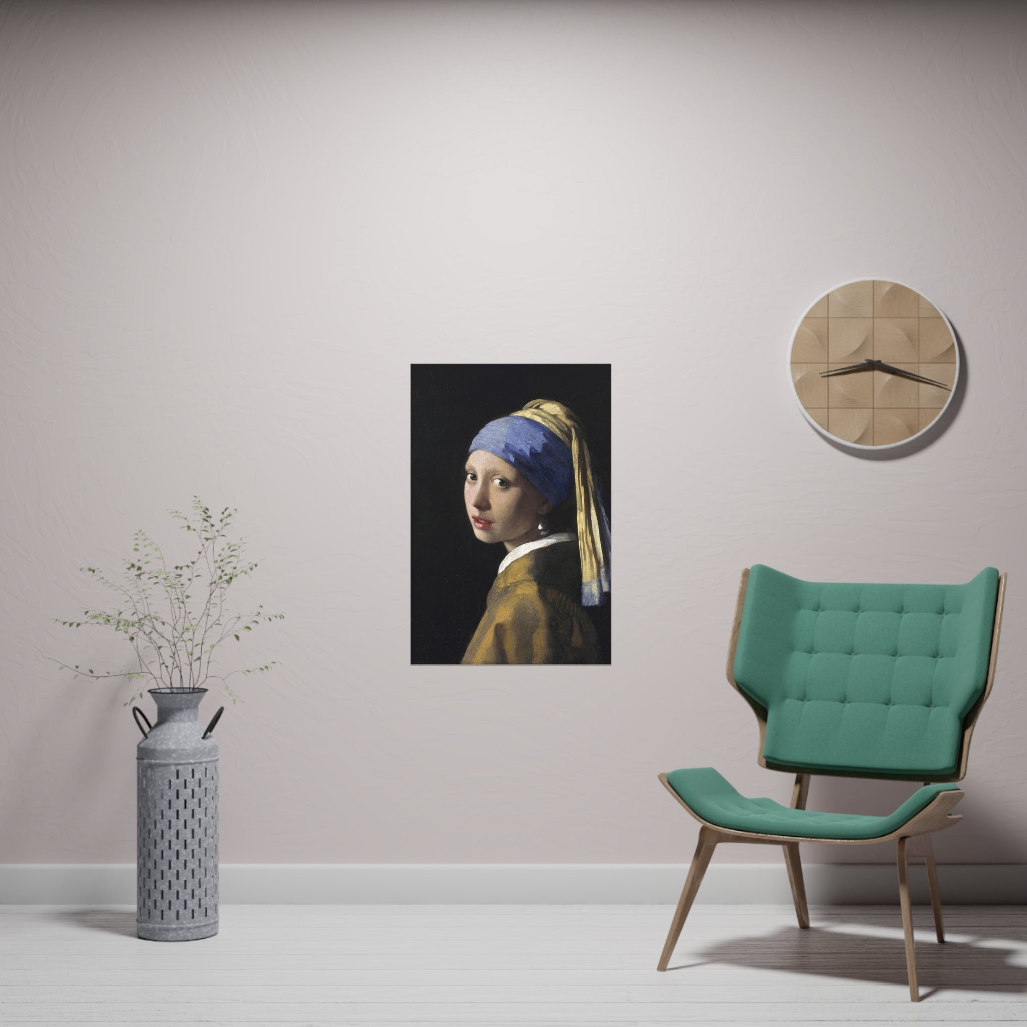 Poster Vertical din hârtie mată - Fata cu turban de Vermeer - Pictura Celebră