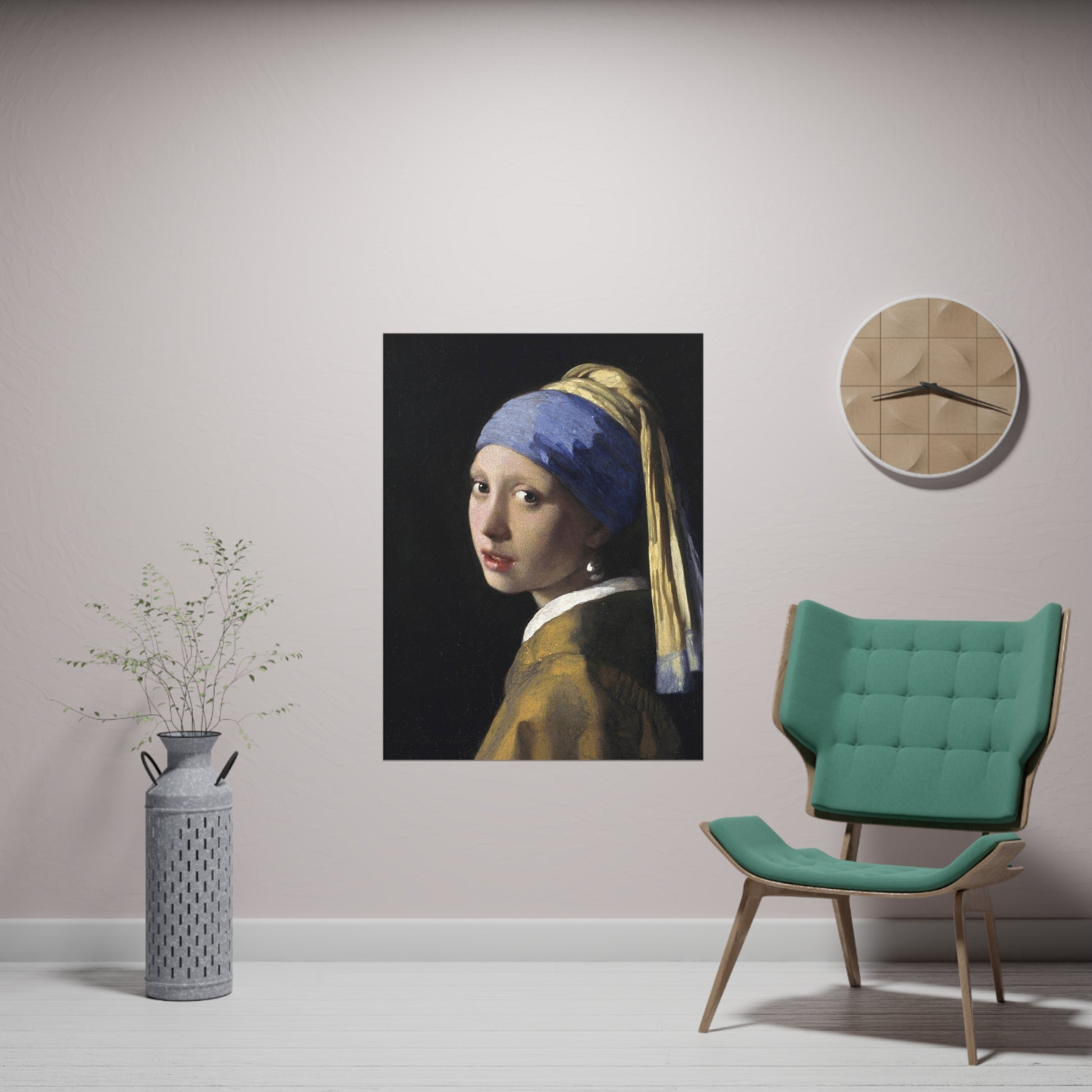 Poster Vertical din hârtie mată - Fata cu turban de Vermeer - Pictura Celebră