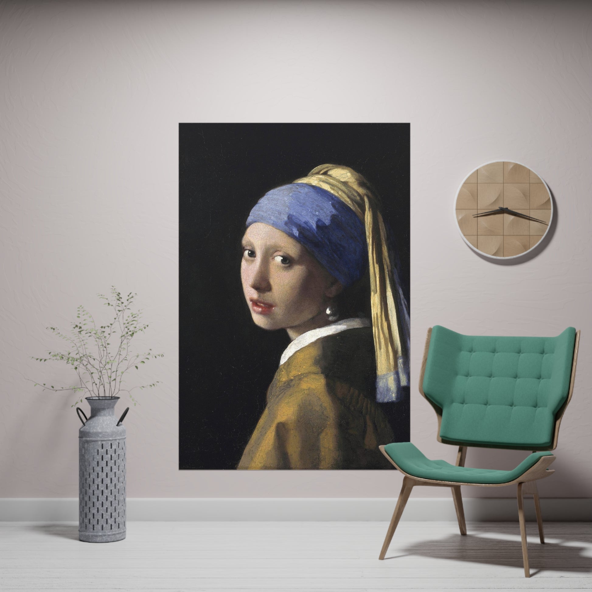 Poster Vertical din hârtie mată - Fata cu turban de Vermeer - Pictura Celebră