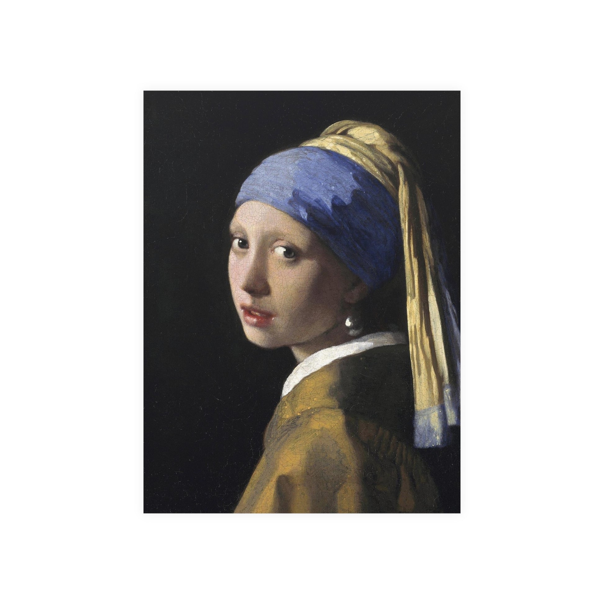 Poster Vertical din hârtie mată - Fata cu turban de Vermeer - Pictura Celebră