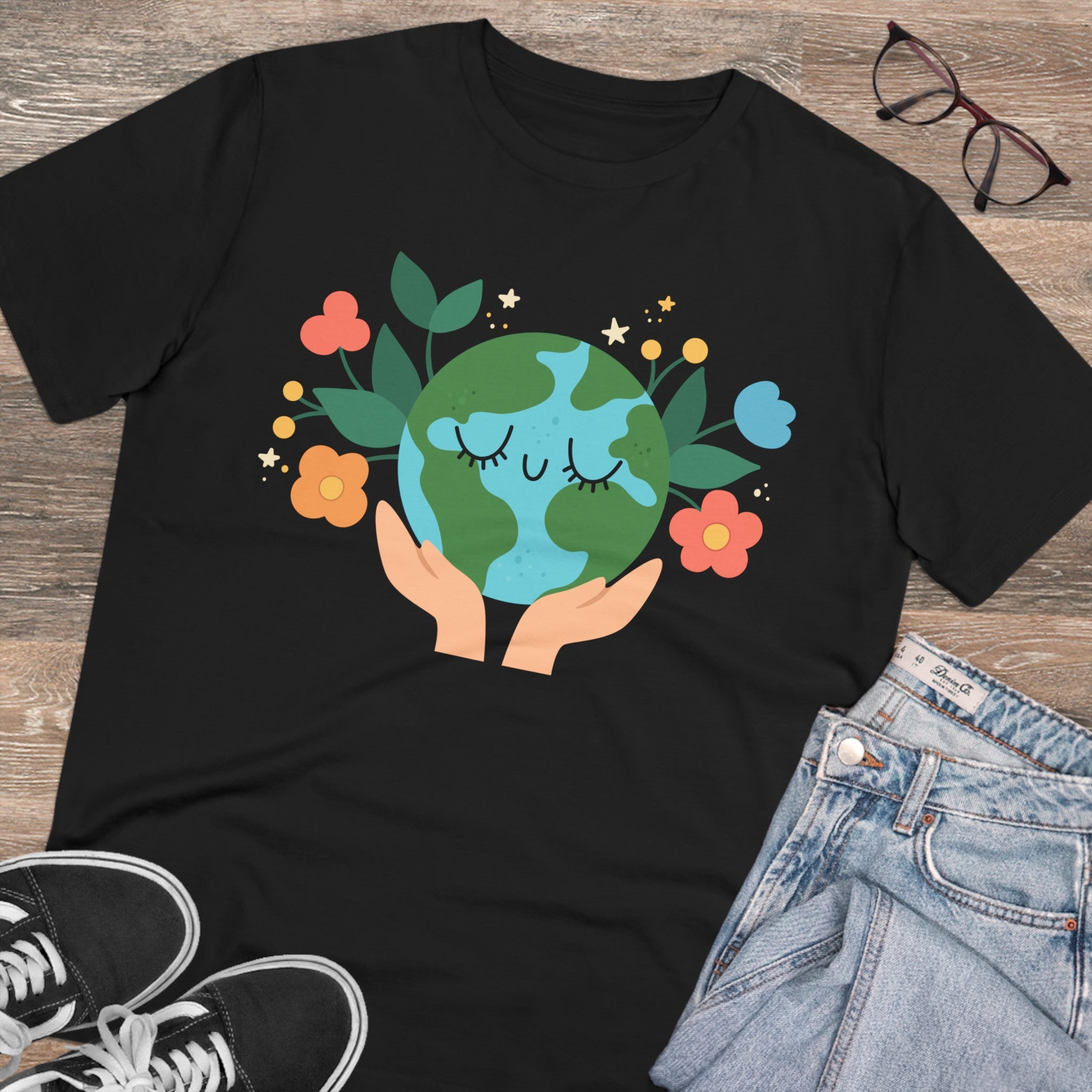 Tricou Organic Eco-Friendly Unisex - Happy Earth Hug