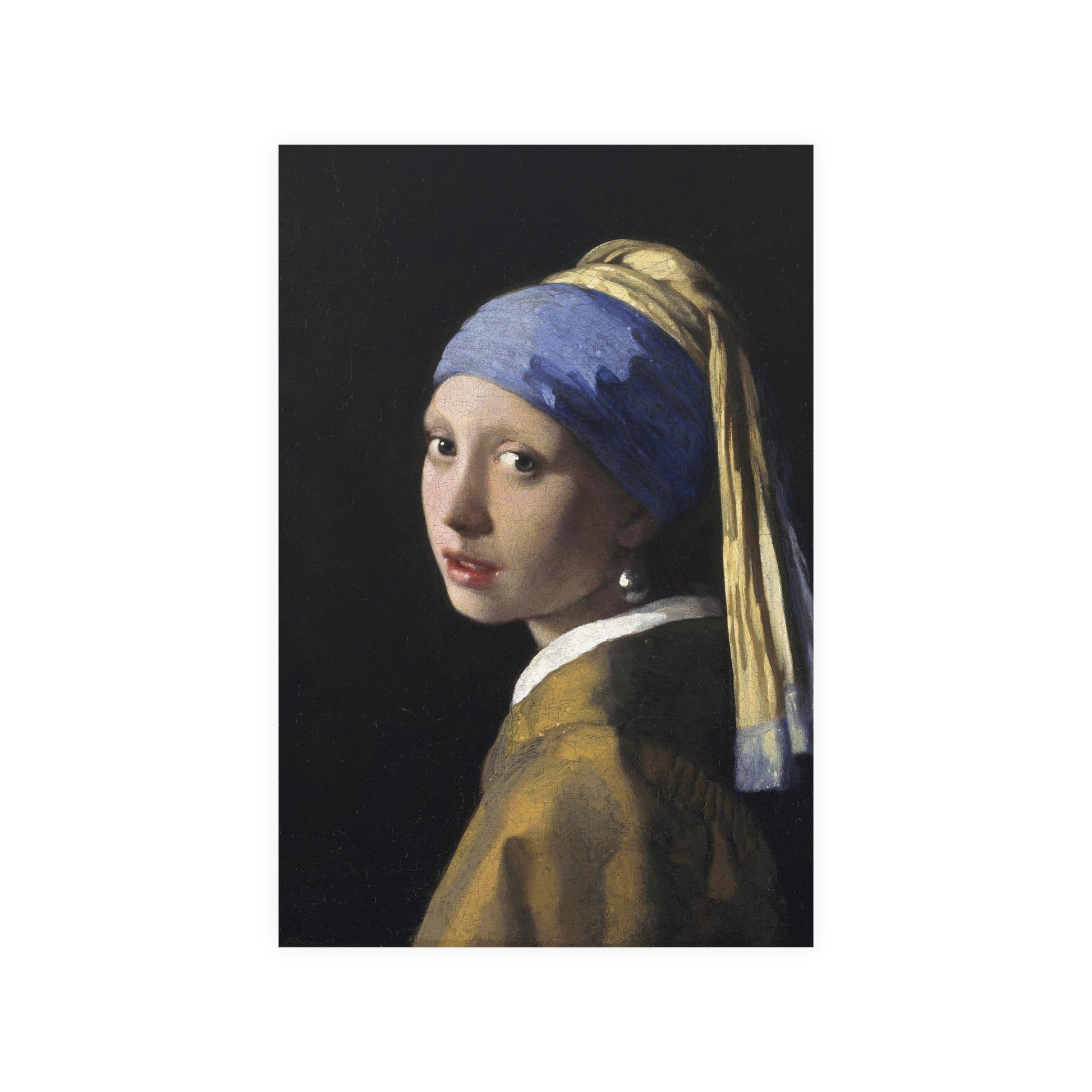 Poster Vertical din hârtie mată - Fata cu turban de Vermeer - Pictura Celebră