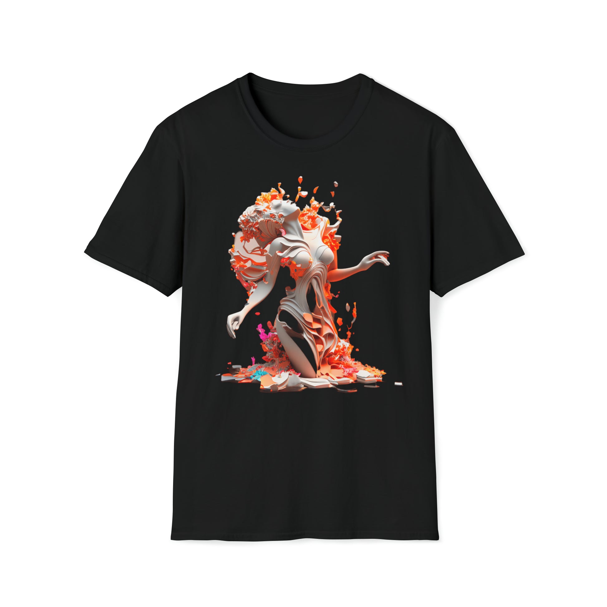 Tricou Unisex - Print - Orange AI Girl Art