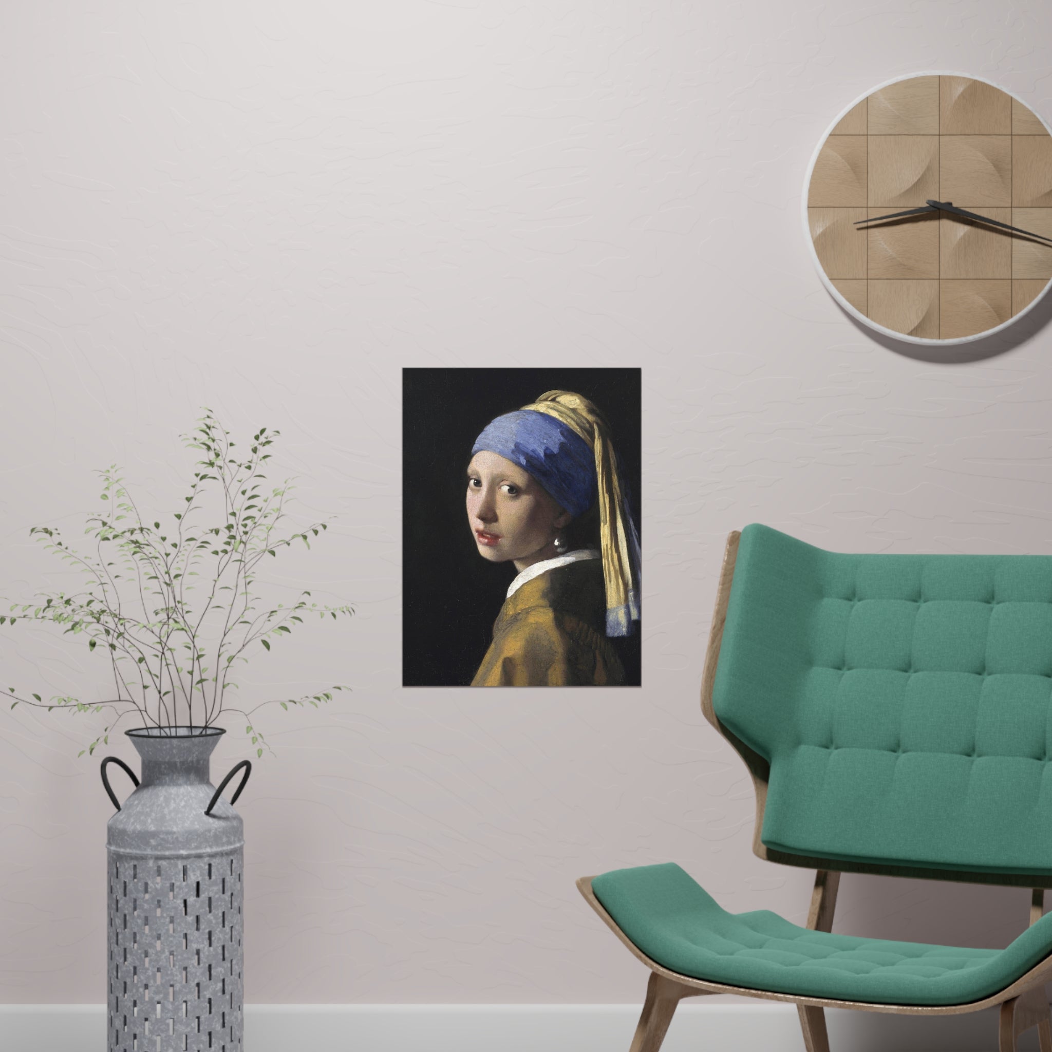 Poster Vertical din hârtie mată - Fata cu turban de Vermeer - Pictura Celebră