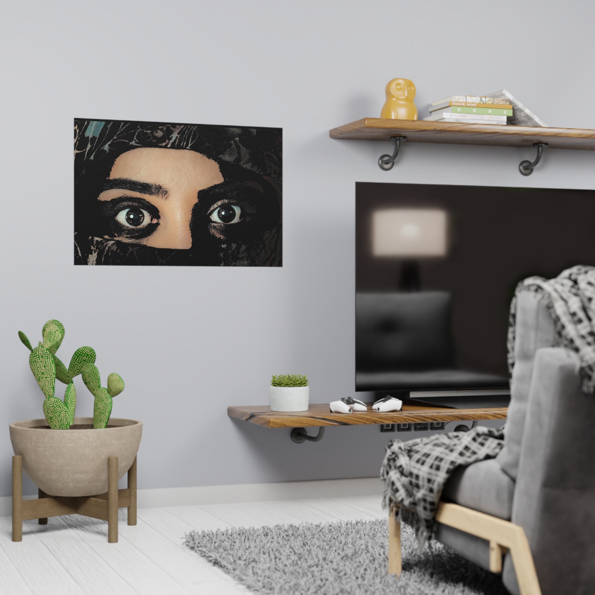 Poster Orizontal din hârtie mată - Eyes Never Lie - Design Interior - Print