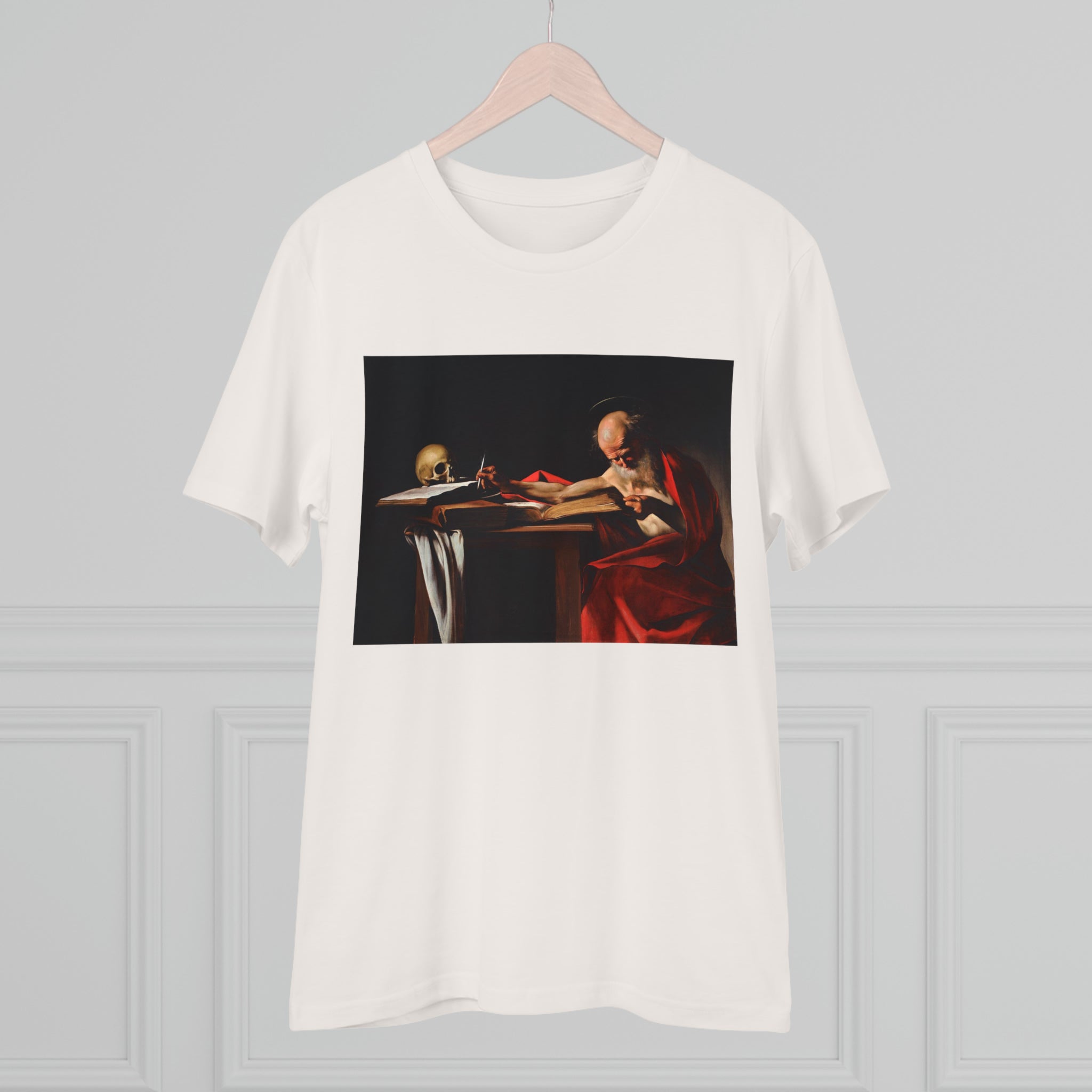 Tricou Organic Eco-Friendly Unisex - Caravaggio Tablou St Jerome Writing, c.1605