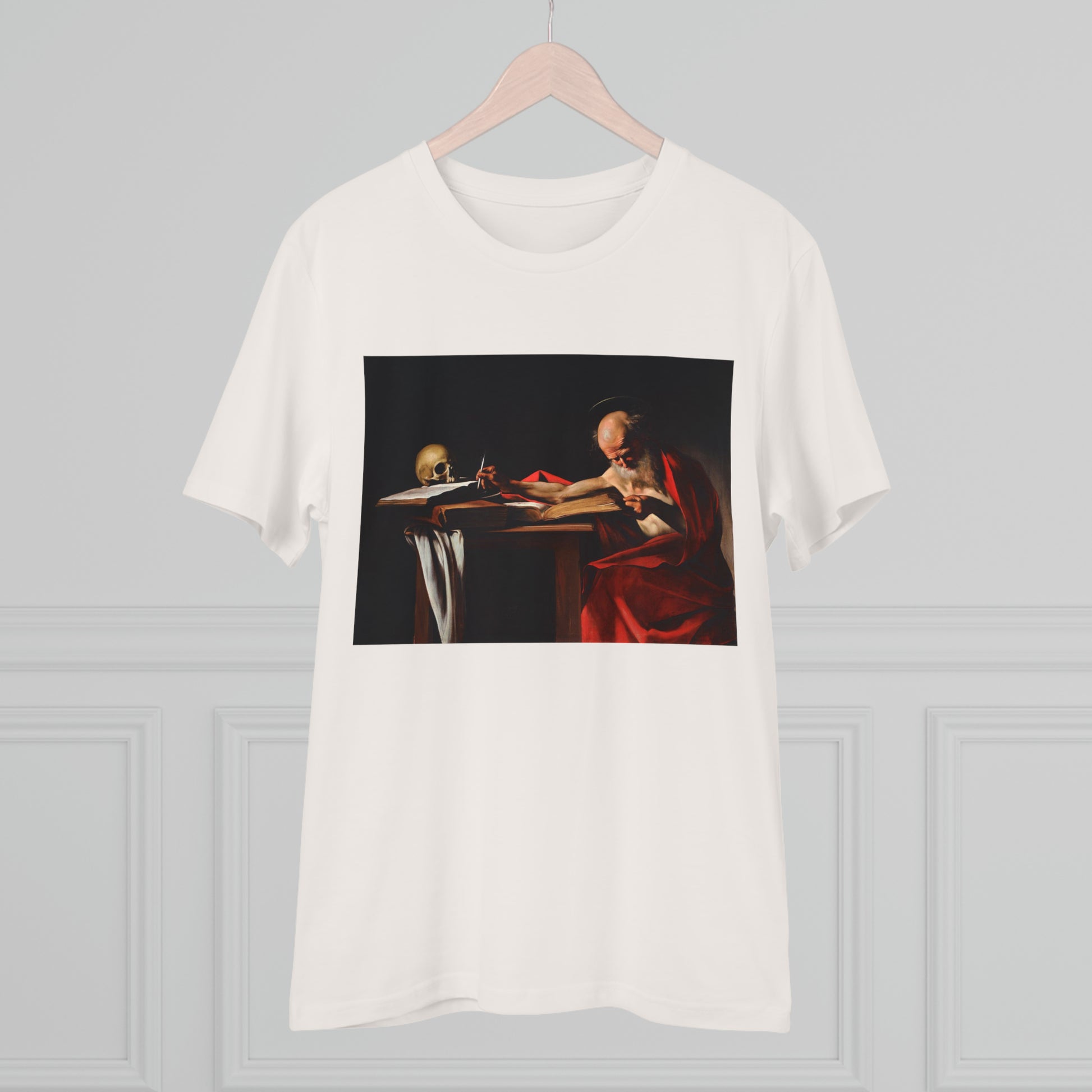 Tricou Organic Eco-Friendly Unisex - Caravaggio Tablou St Jerome Writing, c.1605