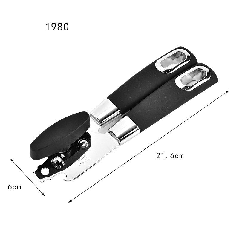 Desfacator de conserve multifunctional Flippy, Otel inoxidabil, Maner antialunecare, ergonomic, rezistent la rugina, usor de utilizat, 21.6 x 6 cm, argintiu