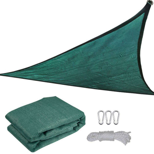 Prelata de soare/ Copertina de tip parasolar, triunghiulara, 3x3x3 m, verde