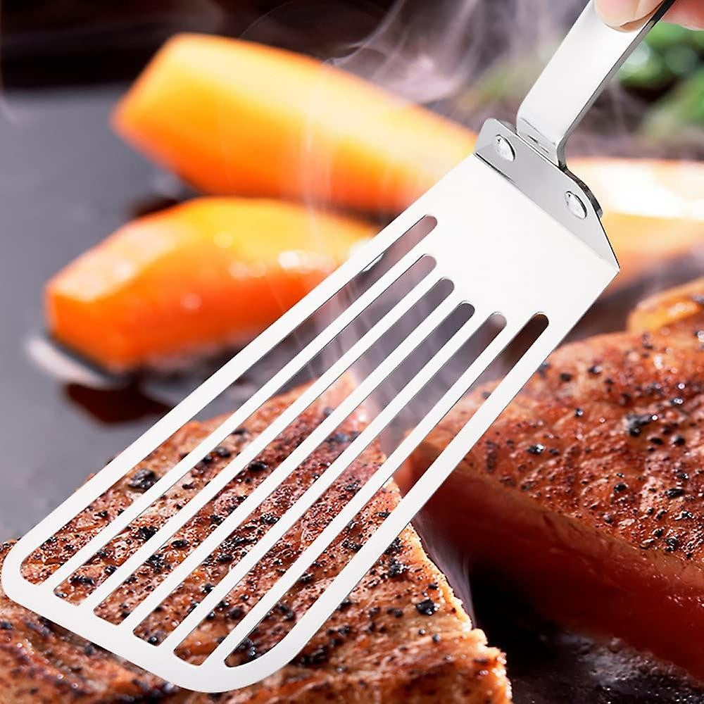 Spatula flexibila Flippy, Fish Turner, din otel, durabila, cu margini subtiri pentru taiere, pentru carne, oua, peste, multifunctionala, argintiu