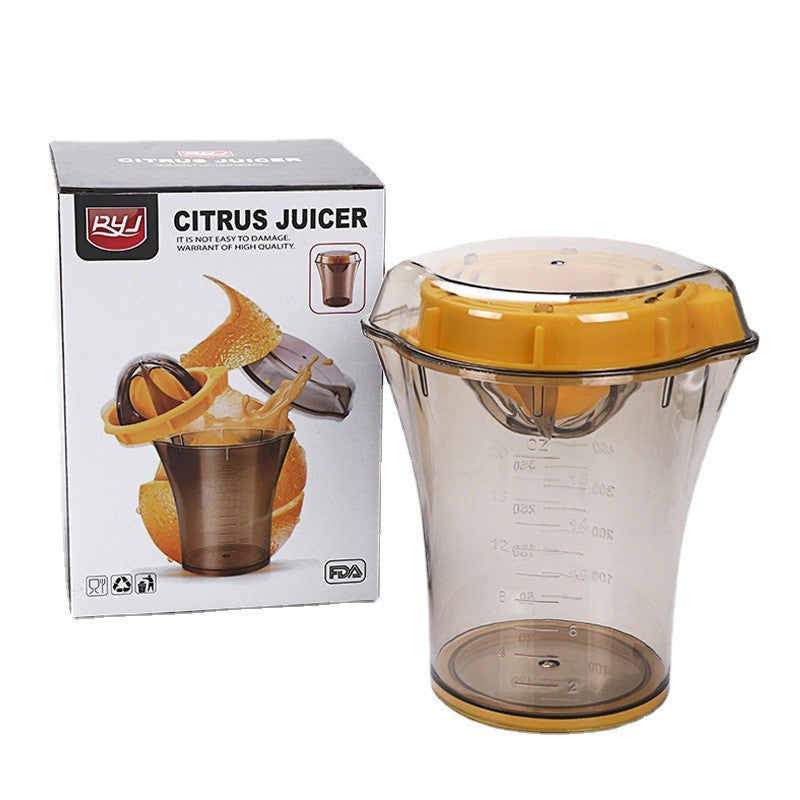 Storcator manual citricie Flippy, cu recipient de 600 ml, 15x8.5x13.5 cm, material ABS, Transparent